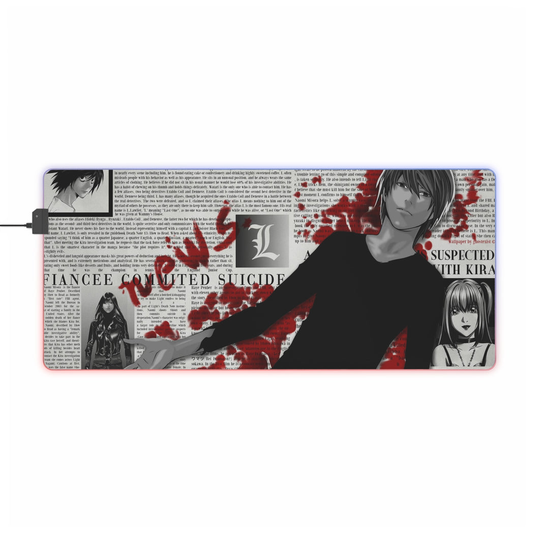 Anime Death Note RGB LED Mouse Pad (Desk Mat)