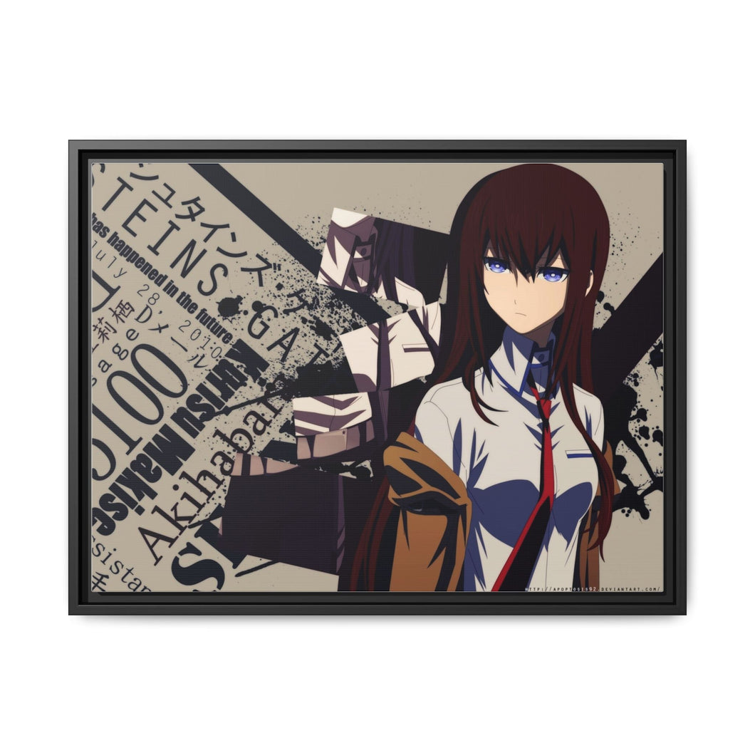 Makise Kurisu Canvas Framed Art Print