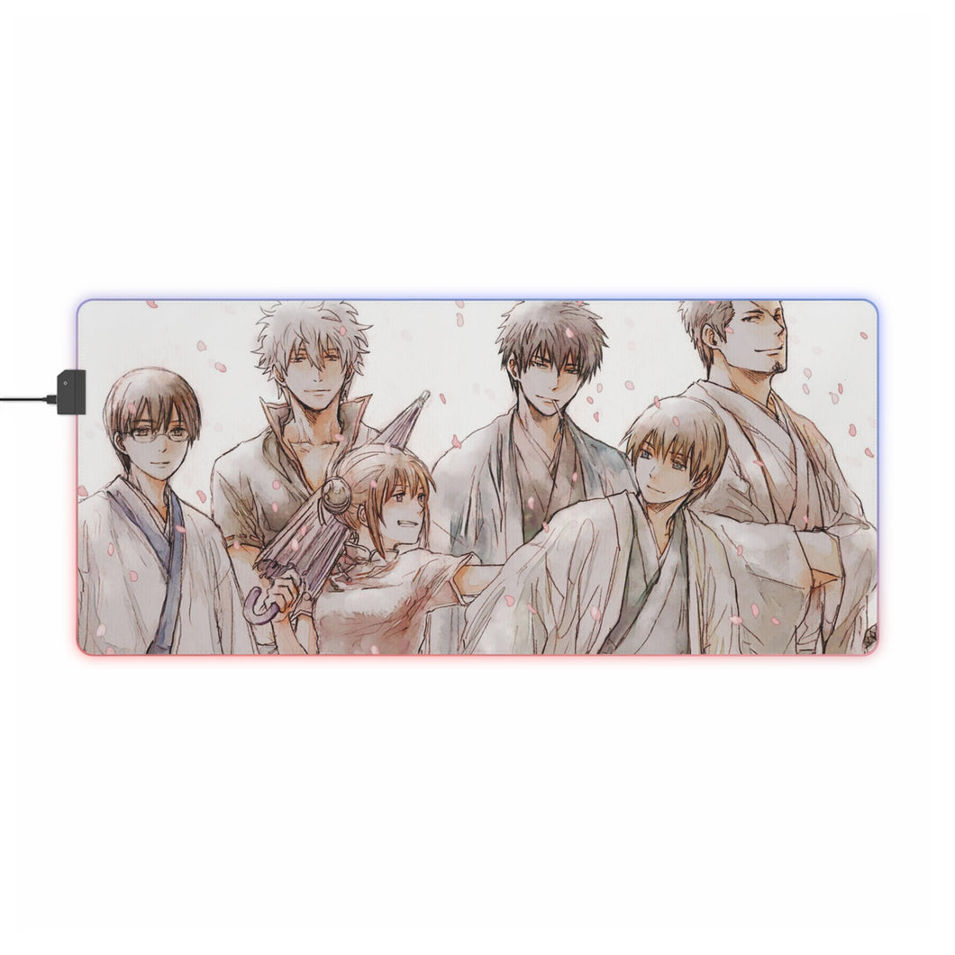 Gintama Gintoki Sakata, Kagura, Shimura Shinpachi, Toushirou Hijikata, Okita Sougo RGB LED Mouse Pad (Desk Mat)