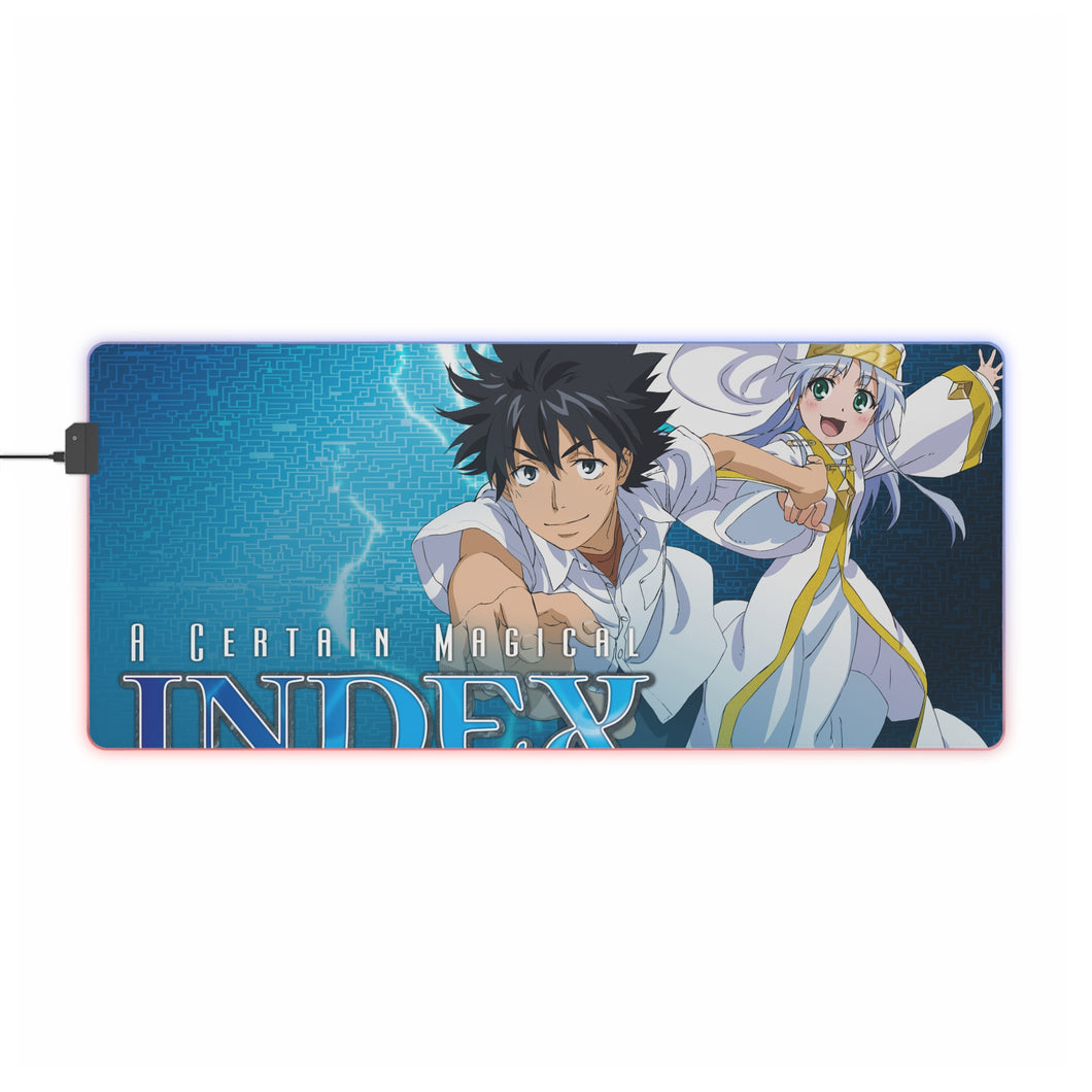 A Certain Magical Index Kamijou Touma, Index Librorum Prohibitorum RGB LED Mouse Pad (Desk Mat)