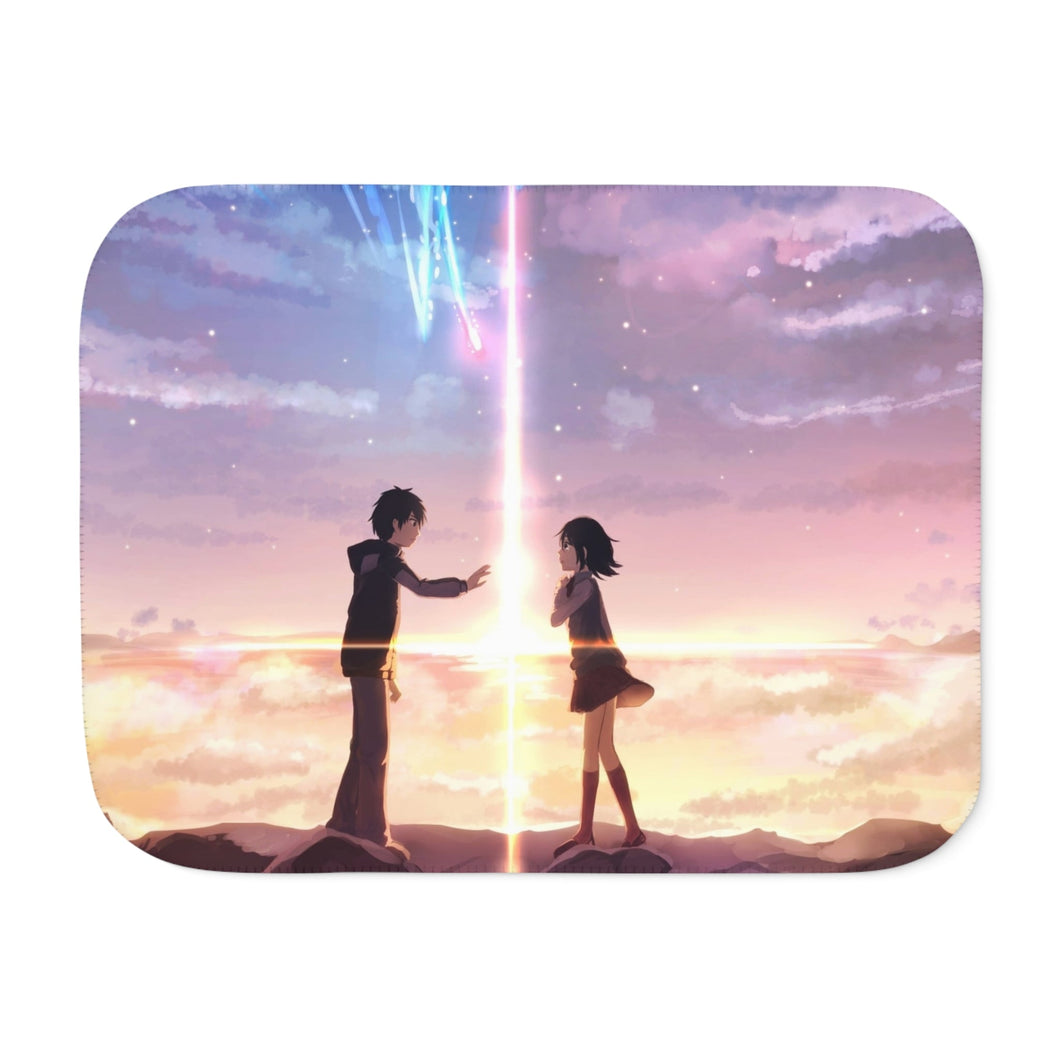 Taki and Mitsuha (Your Name) Sherpa Blanket