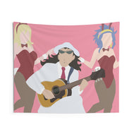 lucy, gajeel y levy fairy tail minimalist Indoor Wall Tapestry