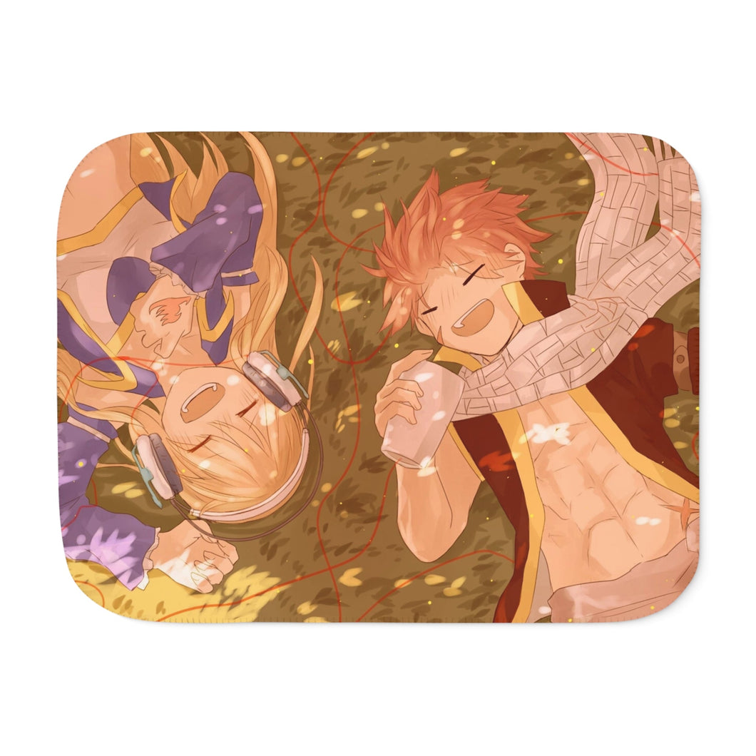 Fairy Tail Natsu Dragneel, Lucy Heartfilia Sherpa Blanket