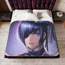 Load image into Gallery viewer, Black Butler Sherpa Blanket
