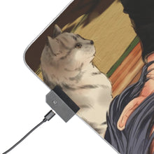 Load image into Gallery viewer, Dude Likes Cats, Cookies &#39;n Coffee (or is That tea?) RGB LED Mouse Pad (Desk Mat)
