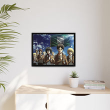 Load image into Gallery viewer, Eren yeager With Team Canvas Framed Art Print
