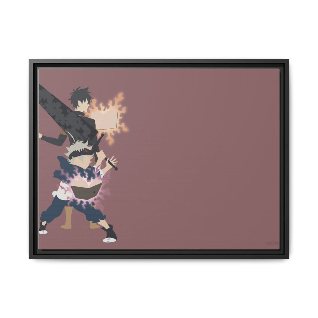 Black Clover Asta, Yuno Canvas Framed Art Print