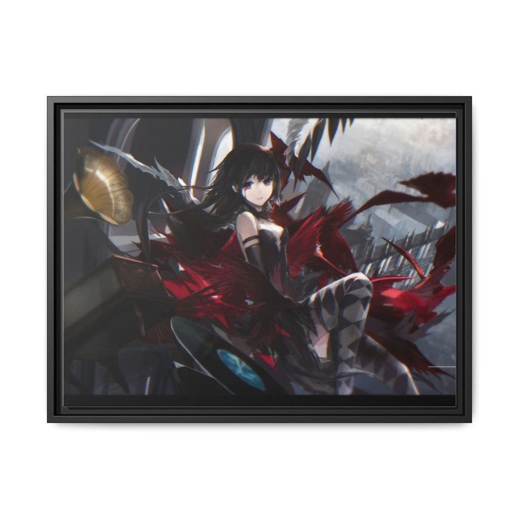 Tears of Blood Canvas Framed Art Print