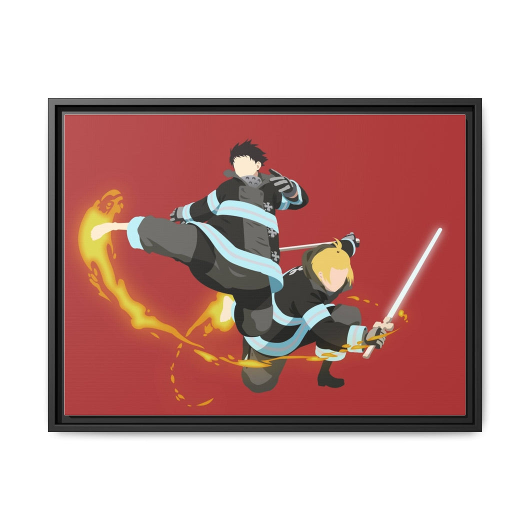 Fire Force Minimalistfor Desktop Canvas Framed Art Print