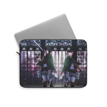 Load image into Gallery viewer, Mikasa and Levi Ackerman Laptop Sleeve
