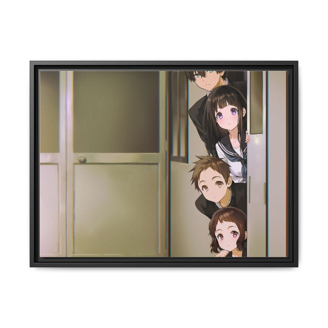 Hyouka Eru Chitanda, Satoshi Fukube, Mayaka Ibara Canvas Framed Art Print