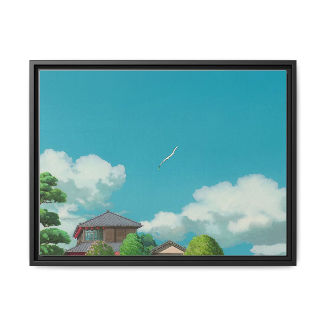 Anime Spirited Awayr Canvas Framed Art Print
