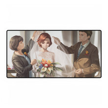 Load image into Gallery viewer, Mum and Dad Helping to put on their Daughters Wedding Veil Mouse Pad (Desk Mat)
