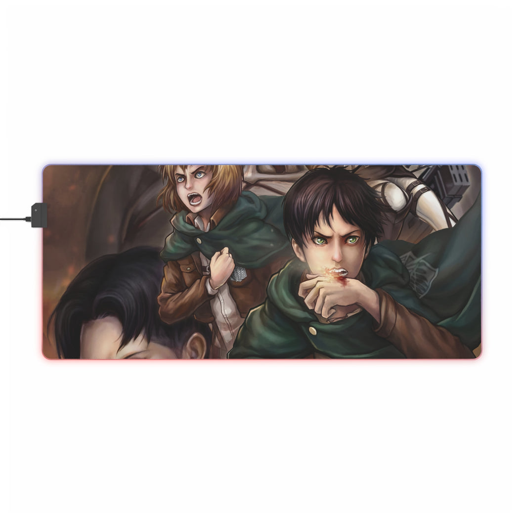 Anime Attack On Titan RGB LED Mouse Pad (Desk Mat)