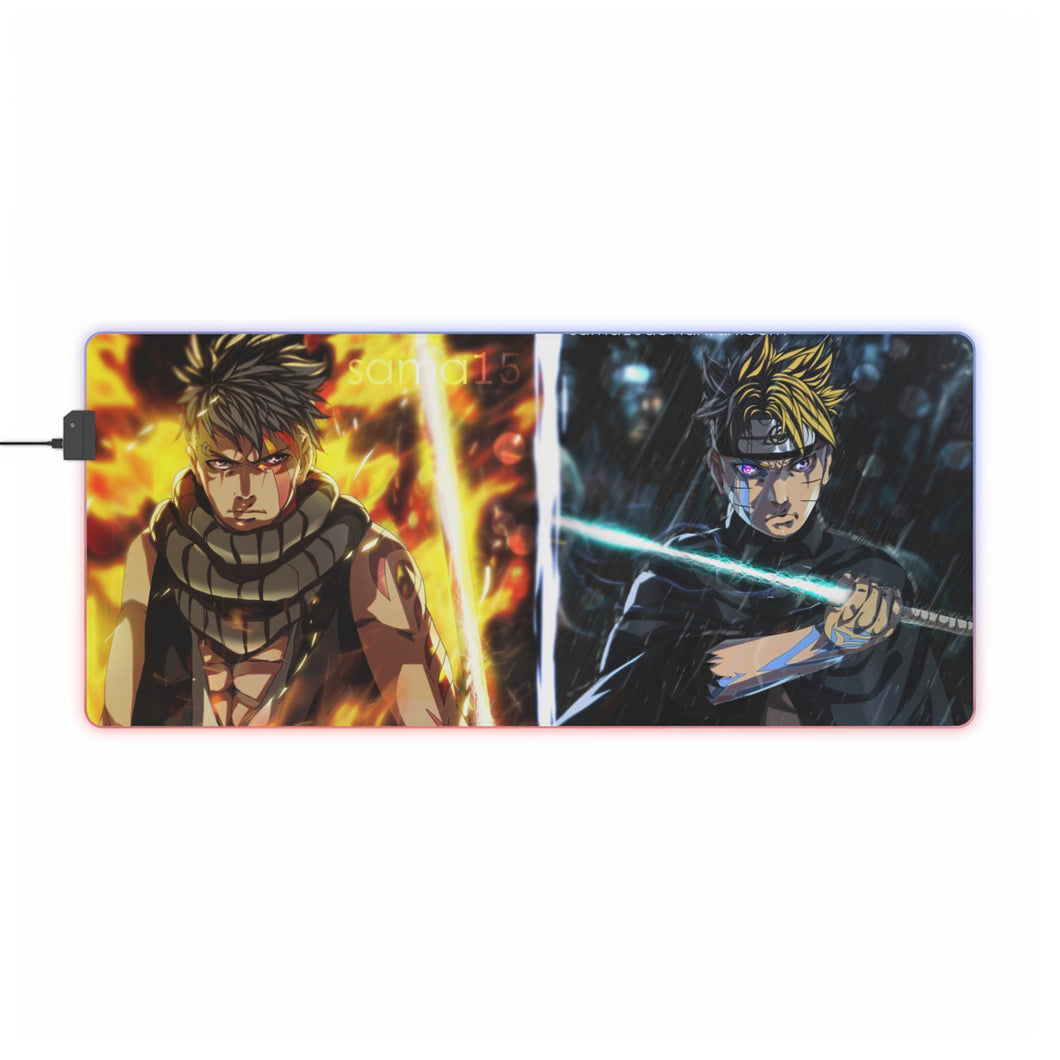 Kawaki and Boruto RGB LED Mouse Pad (Desk Mat)