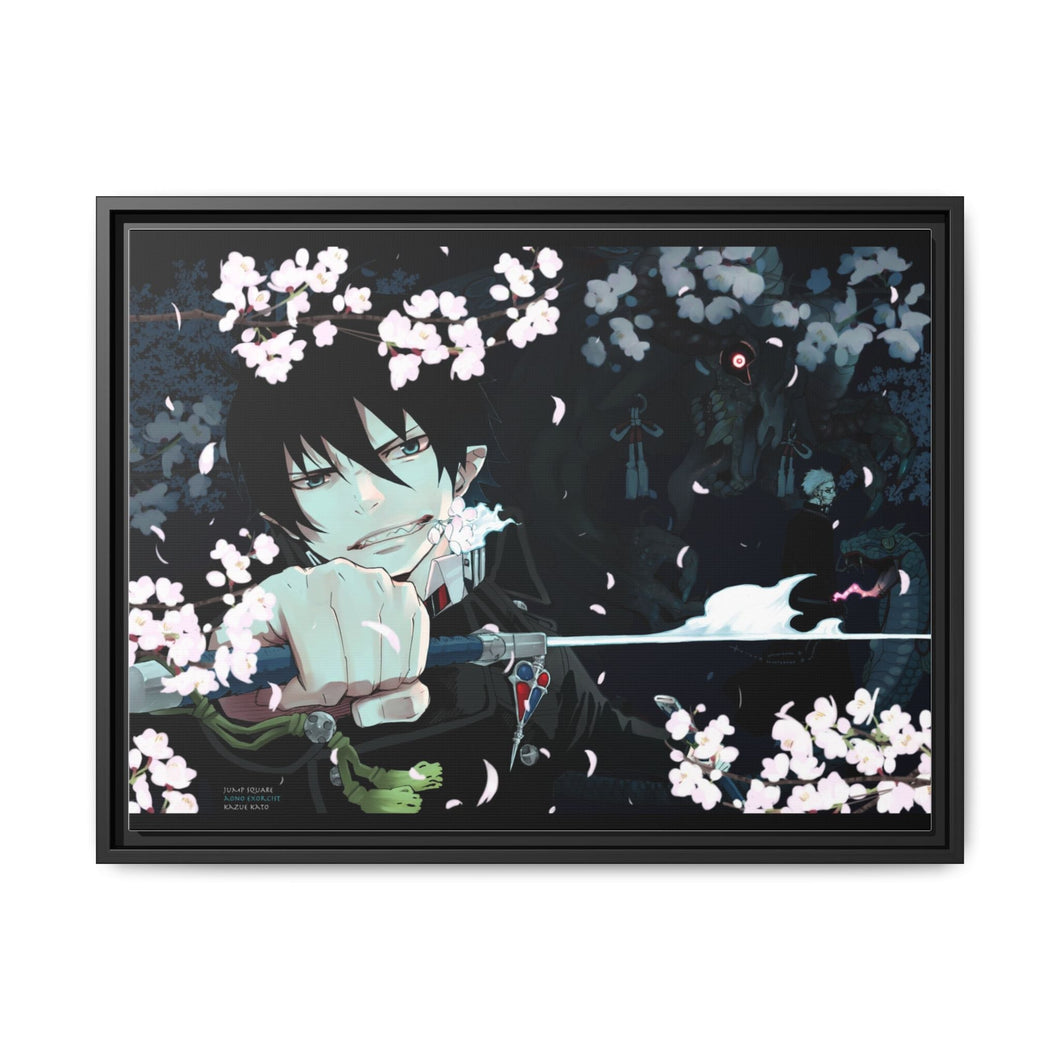 Anime Blue Exorcistr Canvas Framed Art Print