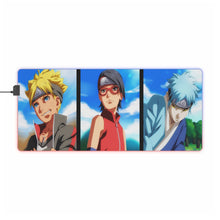 Load image into Gallery viewer, Boruto,Sarada and Mitsuki RGB LED Mouse Pad (Desk Mat)
