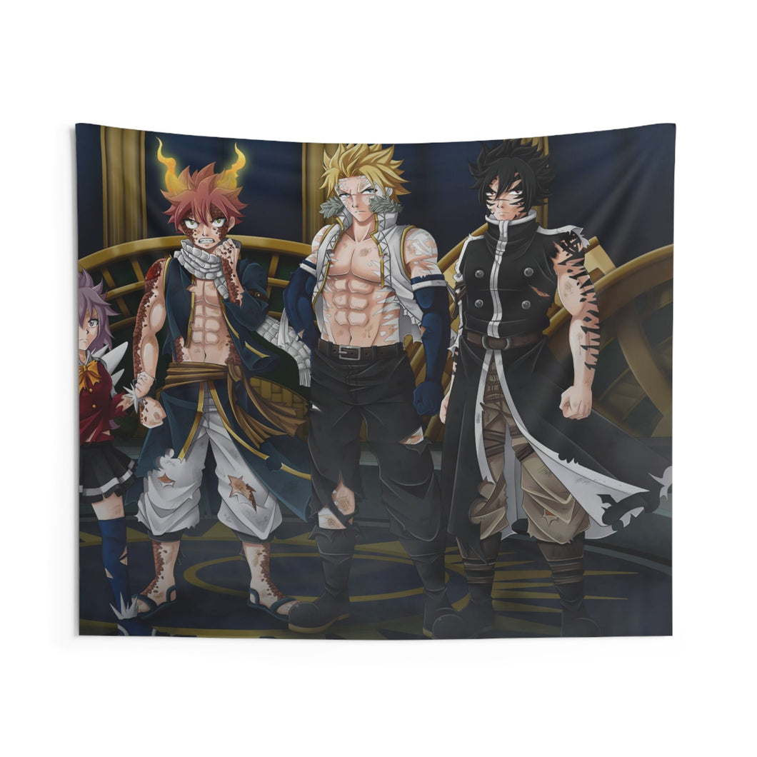 Fairy Tail Natsu Dragneel, Wendy Marvell, Gajeel Redfox Indoor Wall Tapestry