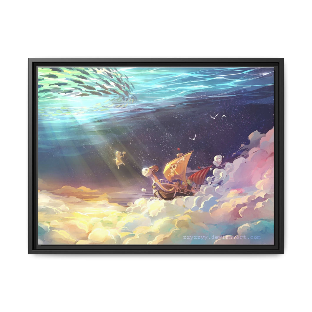 The Merry Under the Ocean Canvas Framed Art Print