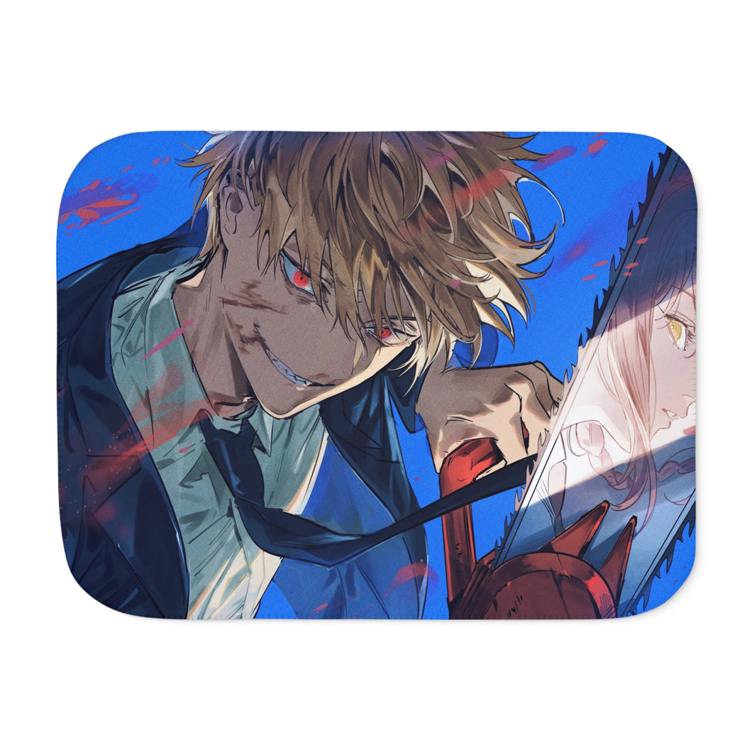 Anime Chainsaw Man Sherpa Blanket