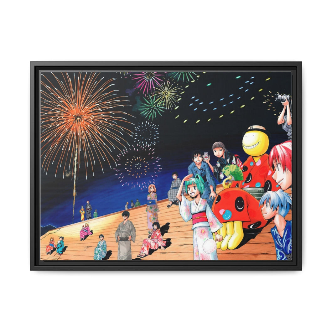Assassination Classroom Koro-sensei, Karma Akabane, Nagisa Shiota, Kaede Kayano, Rio Nakamura Canvas Framed Art Print