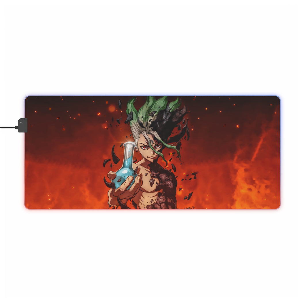 Dr. stone - Senku RGB LED Mouse Pad (Desk Mat)