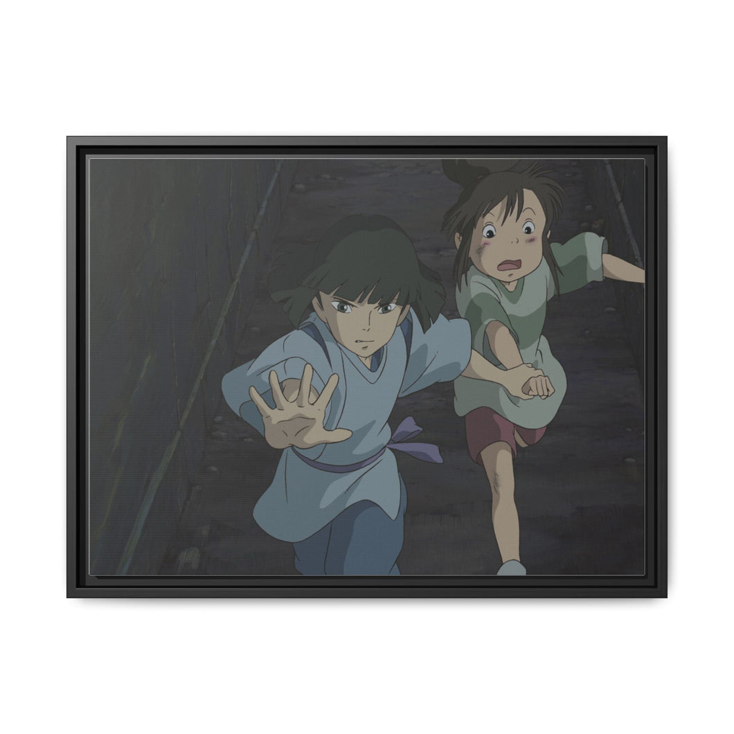 Anime Spirited Away Canvas Framed Art Print