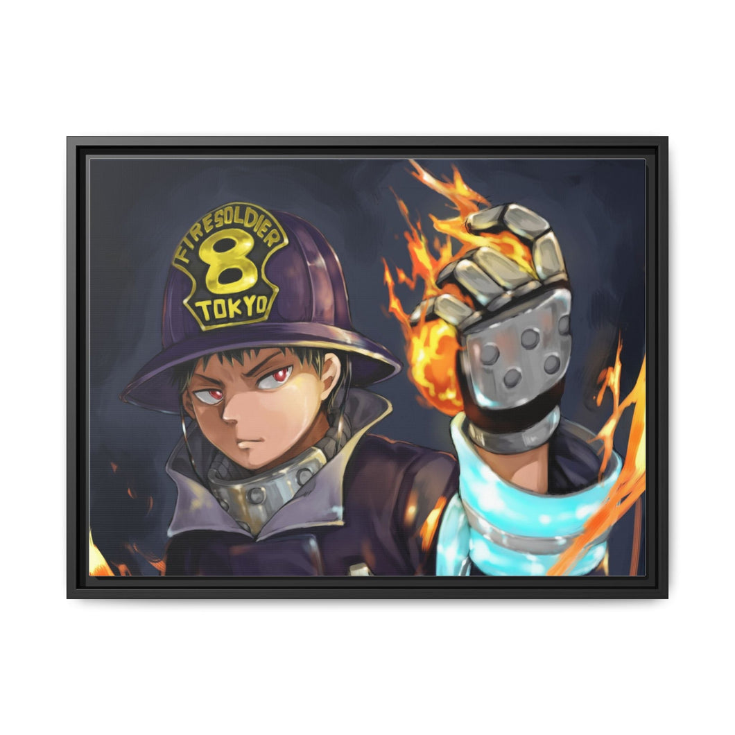 Fire Force Shinra Kusakabe Canvas Framed Art Print