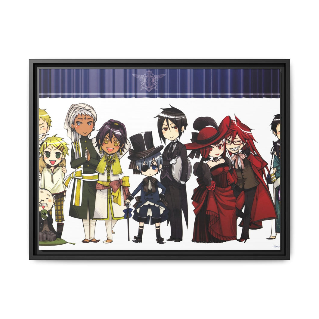 Black Butler Canvas Framed Art Print