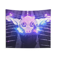 Inosuke dual sword Indoor Wall Tapestry