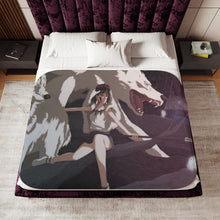 Load image into Gallery viewer, Anime Princess Mononoker Sherpa Blanket

