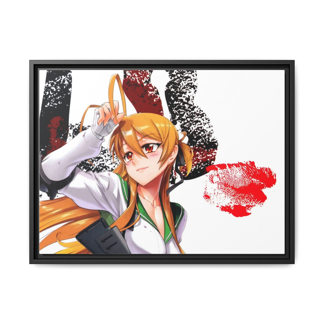 Highschool Of The Dead Canvas Framed Art Print