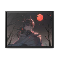 Nacht Black Clover Canvas Framed Art Print