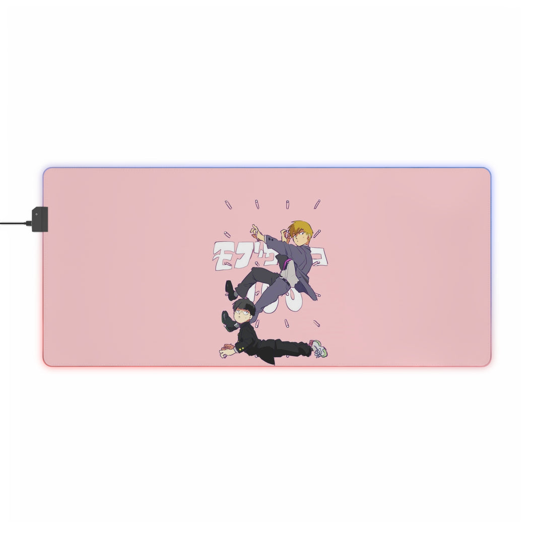 Mob Psycho 100 Arataka Reigen, Shigeo Kageyama RGB LED Mouse Pad (Desk Mat)