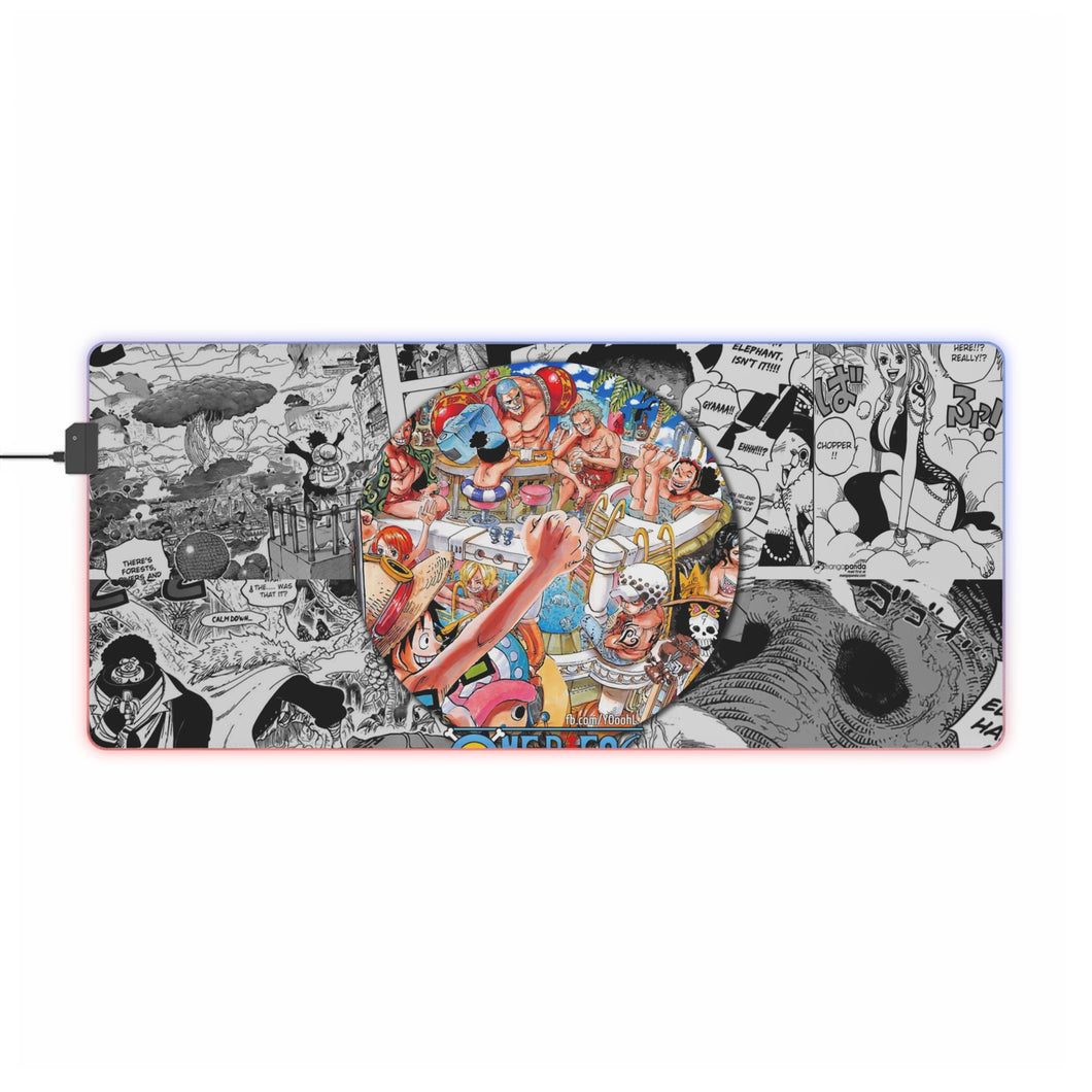 One Piece Monkey D. Luffy, Roronoa Zoro, Sanji, Nico Robin, Tony Tony Chopper RGB LED Mouse Pad (Desk Mat)
