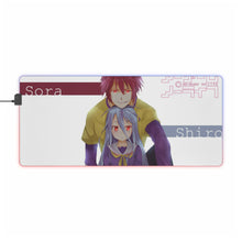 Load image into Gallery viewer, Sora and Shiro RGB LED Mouse Pad (Desk Mat)

