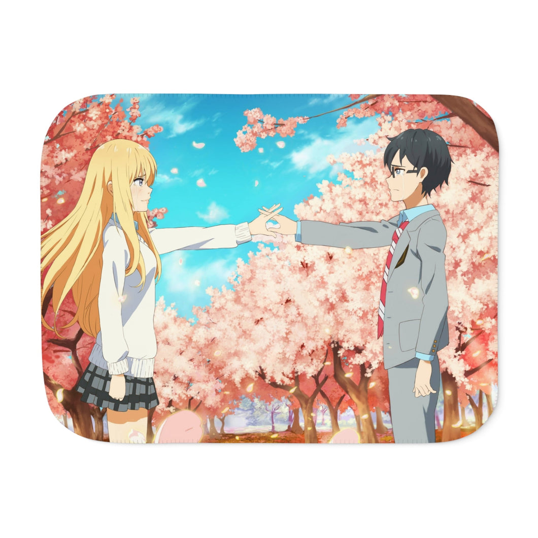 Anime Your Lie in April Sherpa Blanket