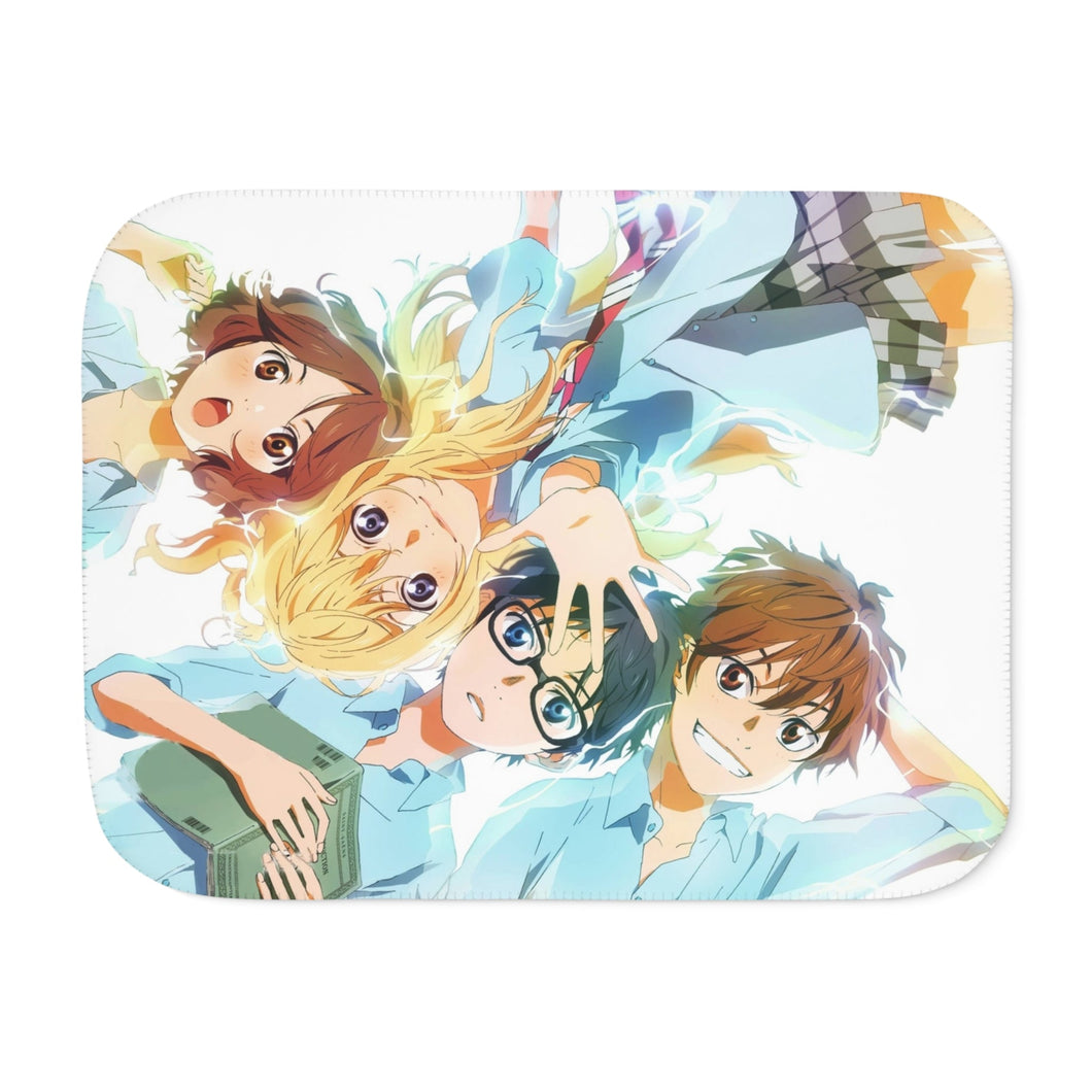Anime Your Lie in April Sherpa Blanket