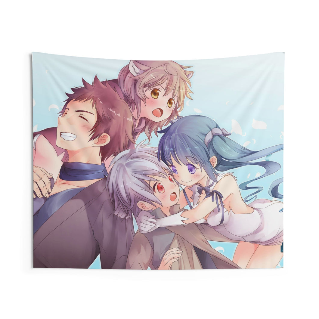 Welf V Liliruca,Bell,Hestia and Welf Indoor Wall Tapestry