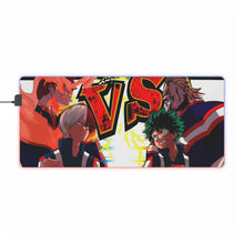 Load image into Gallery viewer, Endeavor And Shoto Todoroki Vs. All Might and Izuku Midoriya RGB LED Mouse Pad (Desk Mat)
