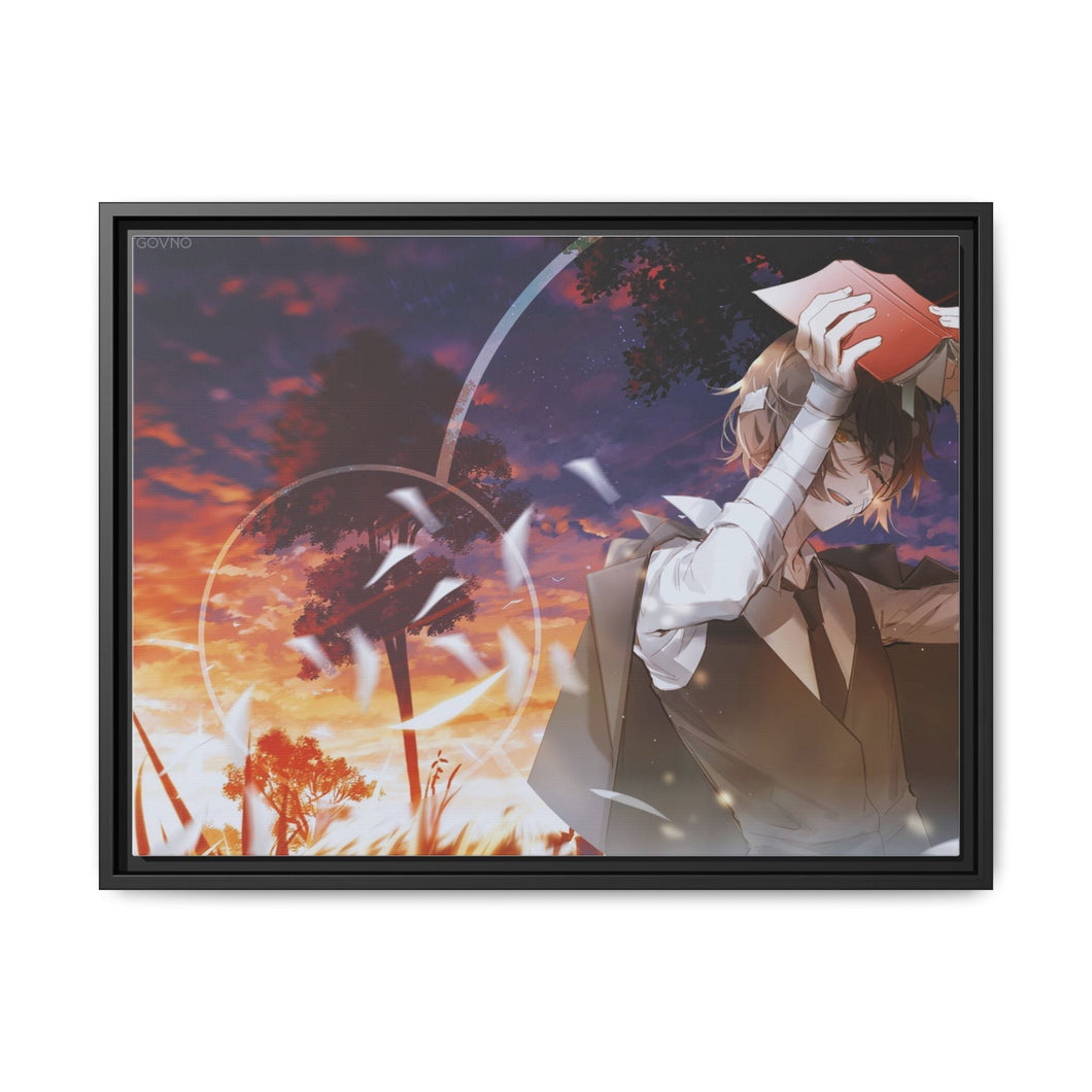 Osamu Dazai Canvas Framed Art Print