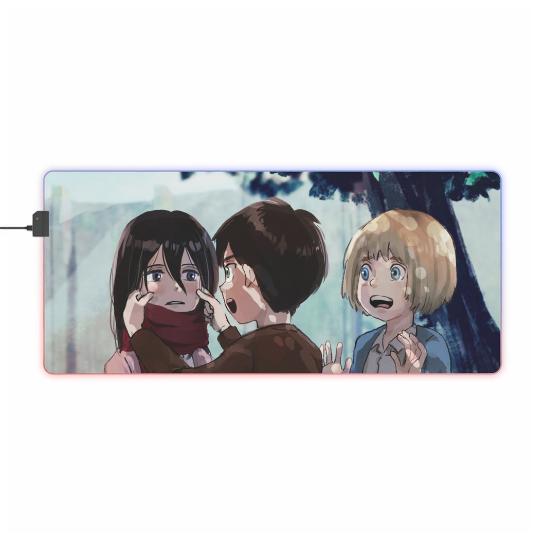 Anime Attack On Titan RGB LED Mouse Pad (Desk Mat)