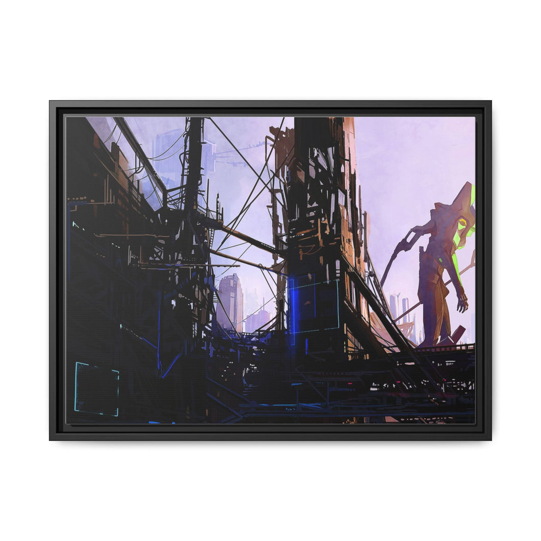 Anime Neon Genesis Evangelion Canvas Framed Art Print