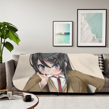 Load image into Gallery viewer, Rascal Does Not Dream Of Bunny Girl Senpai Sherpa Blanket
