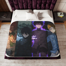 Load image into Gallery viewer, Mob Psycho 100 Shigeo Kageyama, Ritsu Kageyama, Teruki Hanazawa Sherpa Blanket

