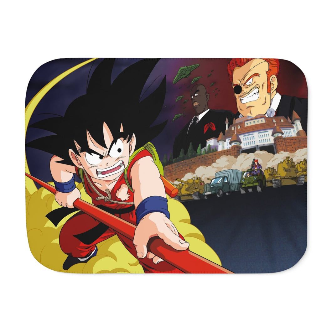 Goku vs. Red Ribbon Army Sherpa Blanket