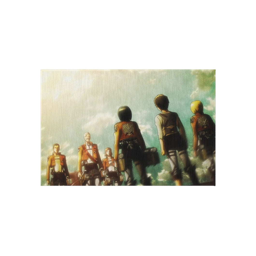 Eren Jaeger, Mikasa Ackerman, Armin Arlert and Dot Pixis Rug