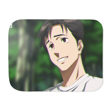 Load image into Gallery viewer, Shinichi Izumi Face Sherpa Blanket
