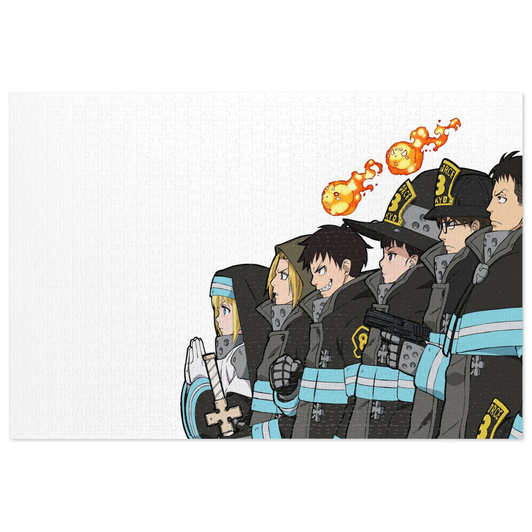 Fire Force Shinra Kusakabe, Iris, Arthur Boyle, Maki Oze, Akitaru Oubi Jigsaw Puzzle
