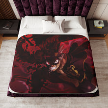 Load image into Gallery viewer, Black Clover Asta Sherpa Blanket
